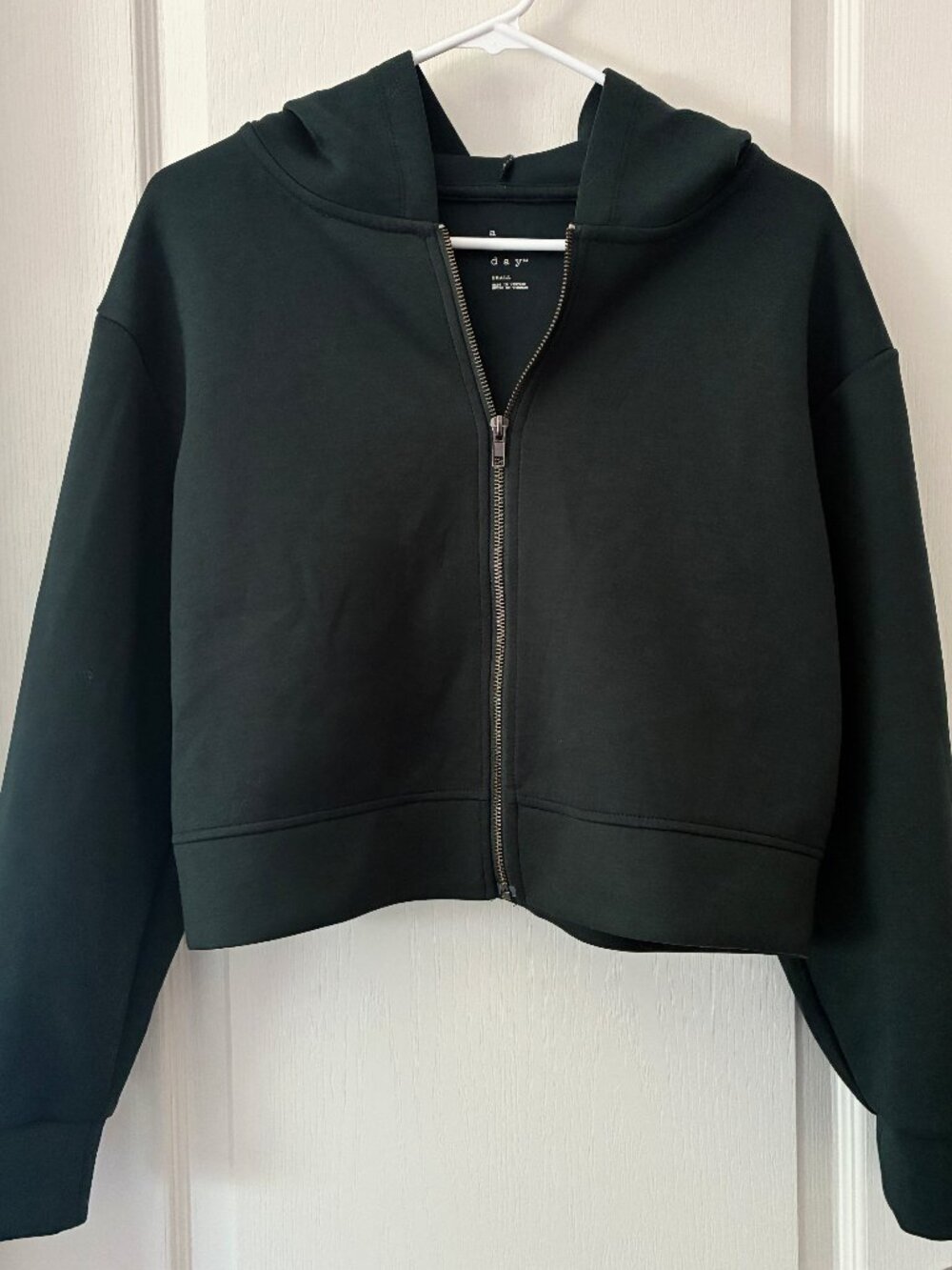 A New Day Deep Emerald Green Zip Up Sweater